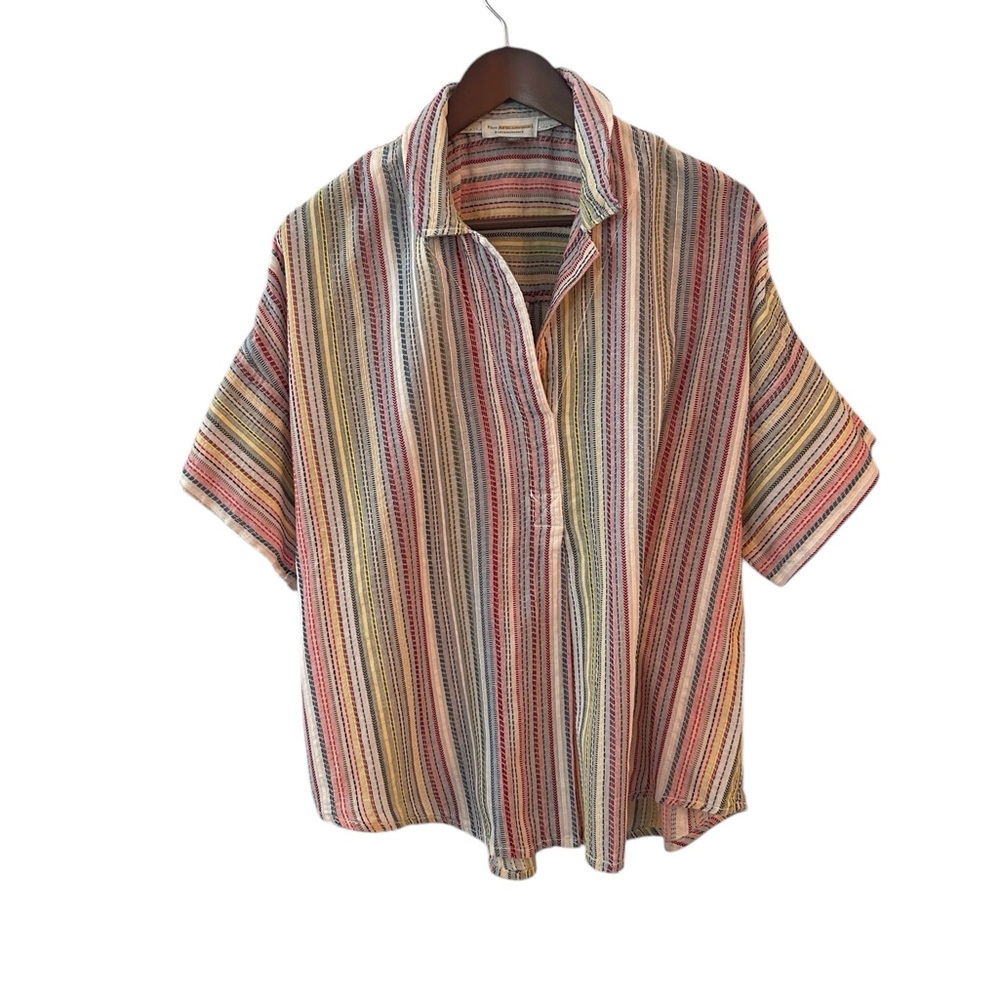 Pilcro and the Letterpress Multicolor Striped Blouse - Picture 6 of 6